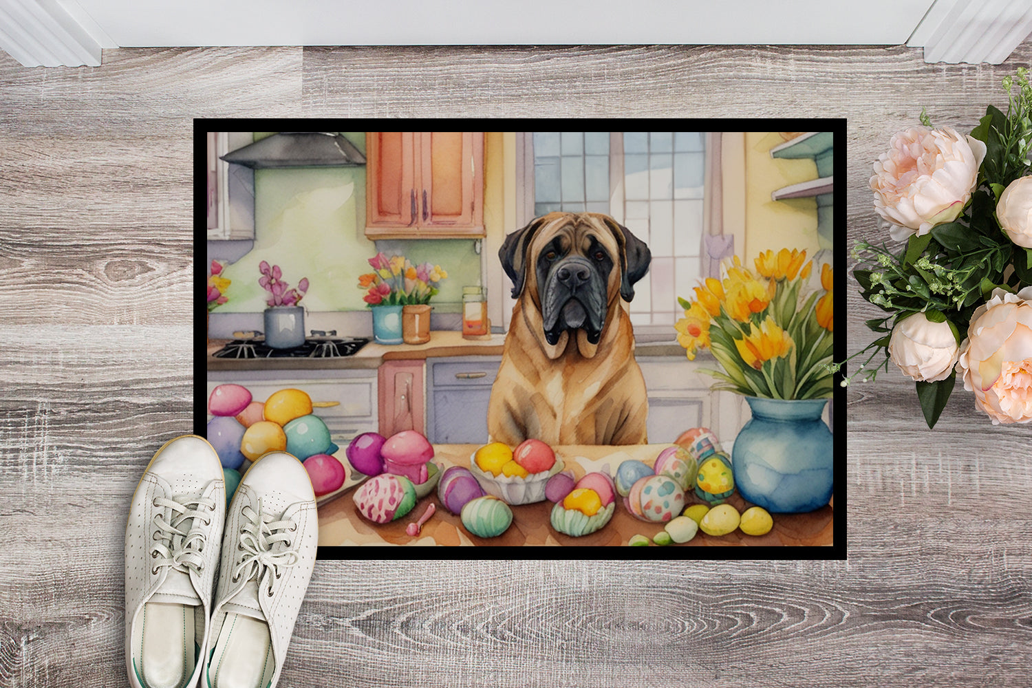 Decorating Easter Mastiff Doormat