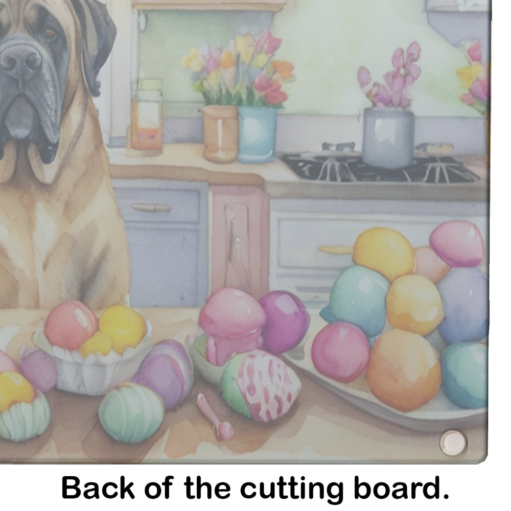 Decorating Easter Mastiff Glass Cutting Board