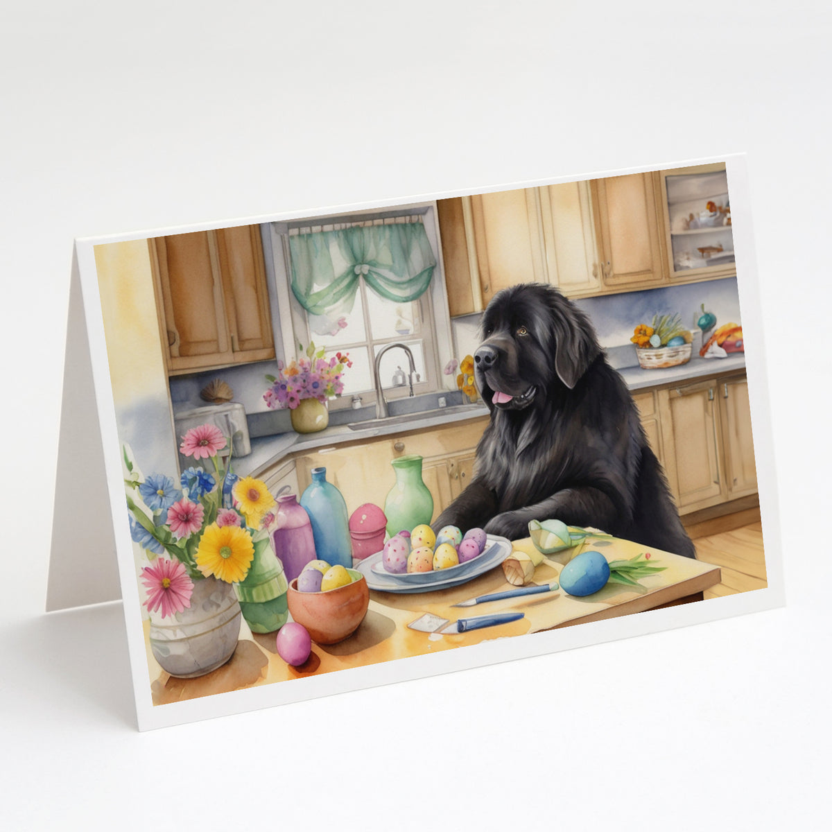 Buy this Decorating Easter Newfoundland Greeting Cards Pack of 8