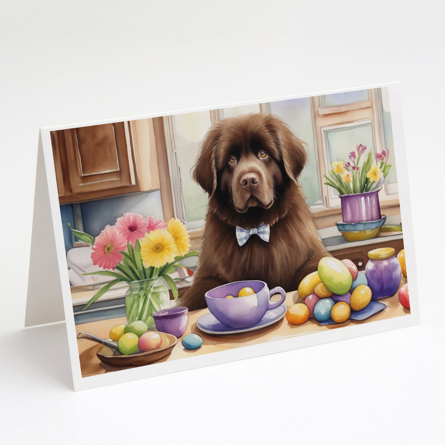 Buy this Decorating Easter Newfoundland Greeting Cards Pack of 8