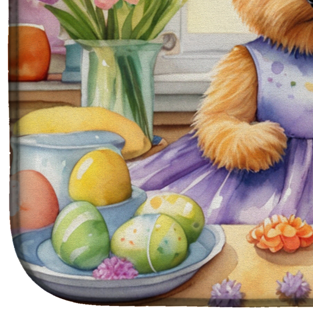 Decorating Easter Norwich Terrier Dish Drying Mat