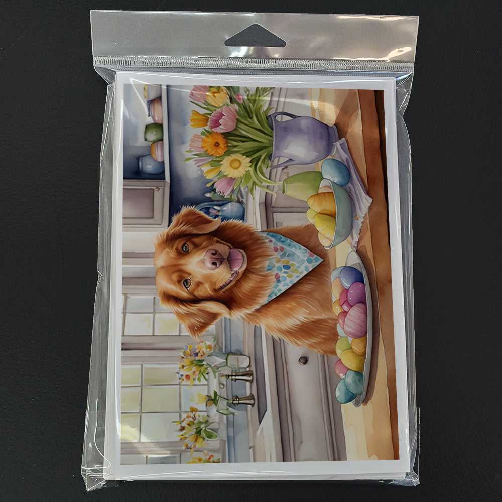 Decorating Easter Nova Scotia Duck Tolling Retriever Greeting Cards Pack of 8