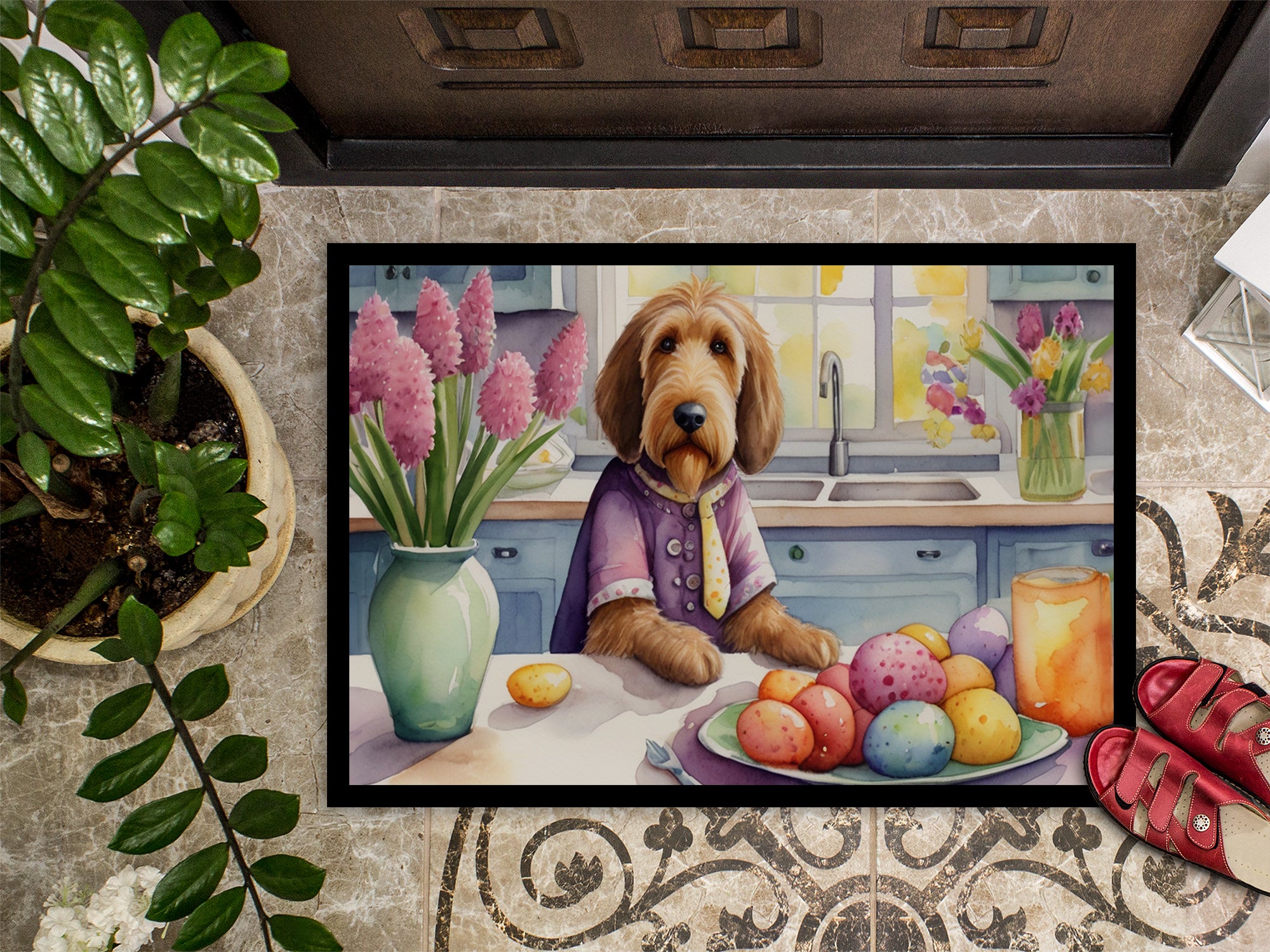 Decorating Easter Otterhound Doormat