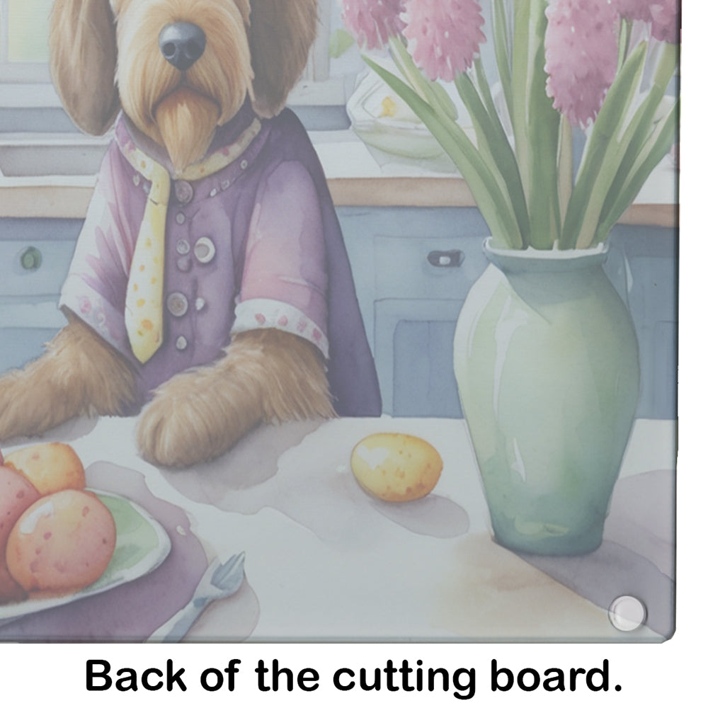 Decorating Easter Otterhound Glass Cutting Board