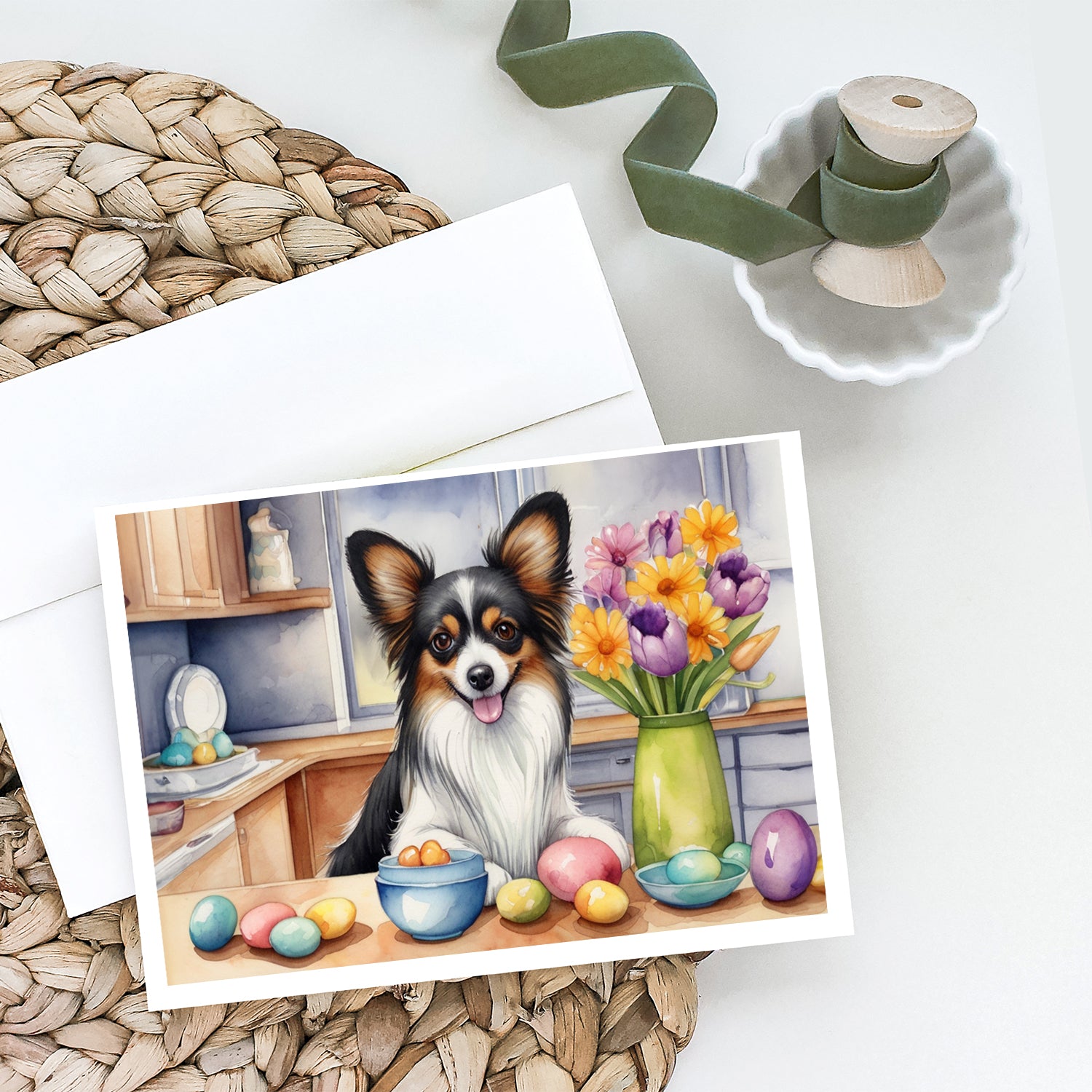 Decorating Easter Papillon Greeting Cards Pack of 8