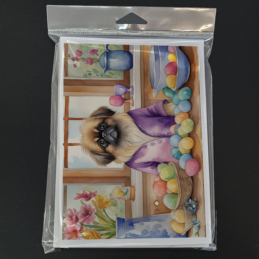 Decorating Easter Pekingese Greeting Cards Pack of 8