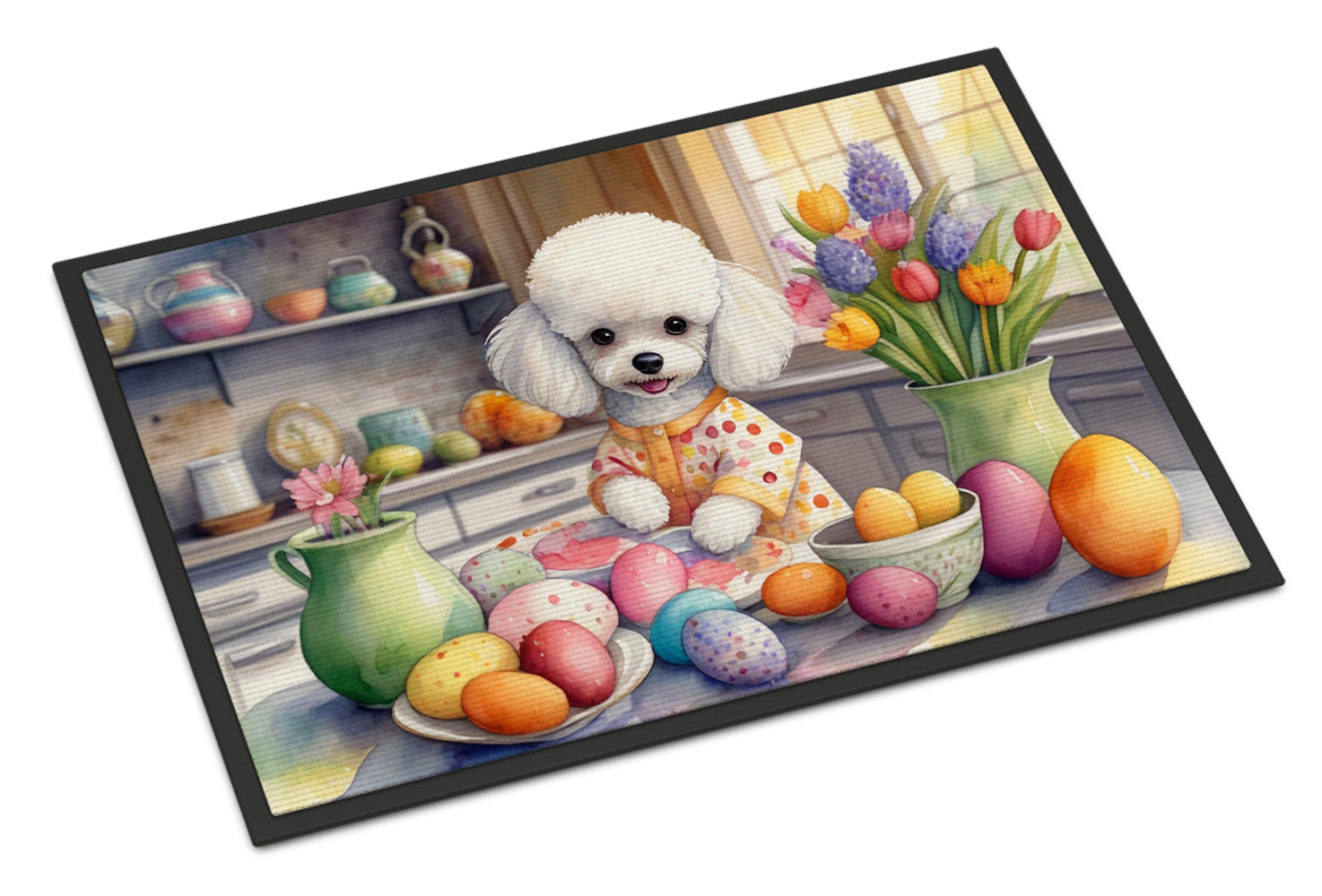 Buy this Decorating Easter White Poodle Doormat