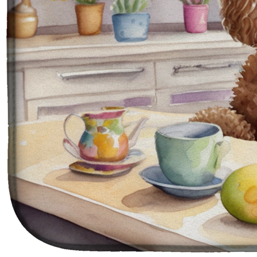 Decorating Easter Poodle Dish Drying Mat