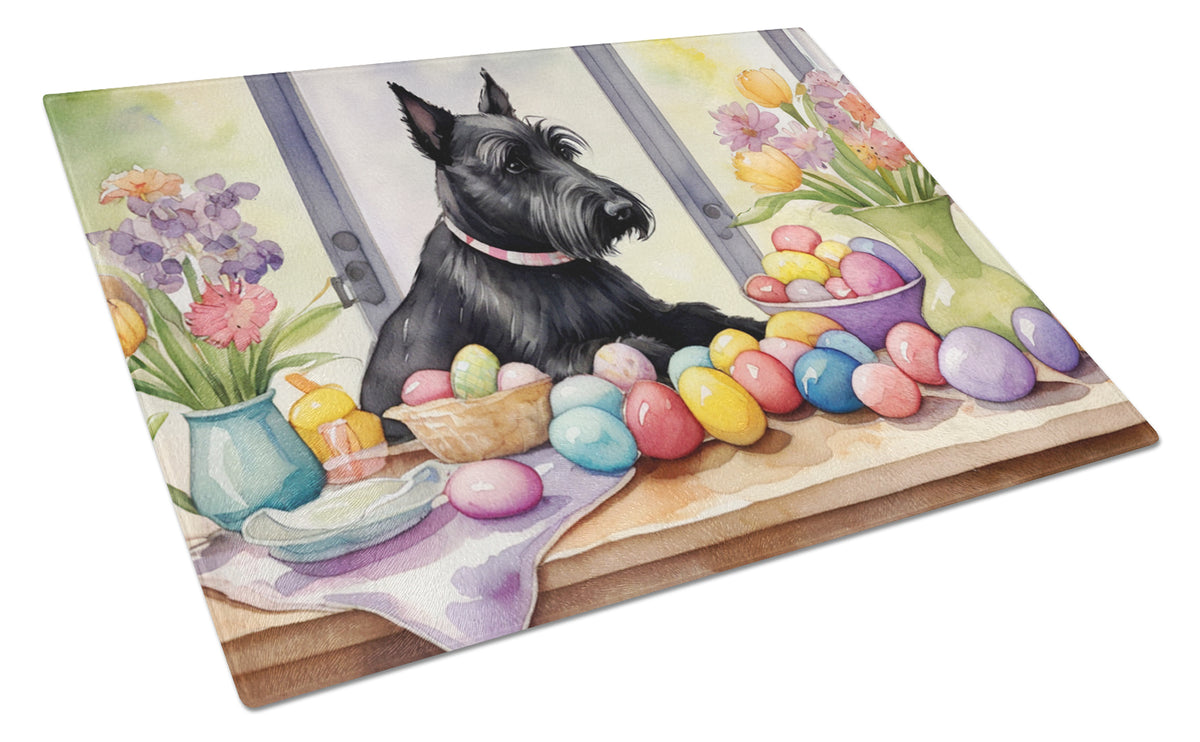 Buy this Decorating Easter Scottish Terrier Glass Cutting Board