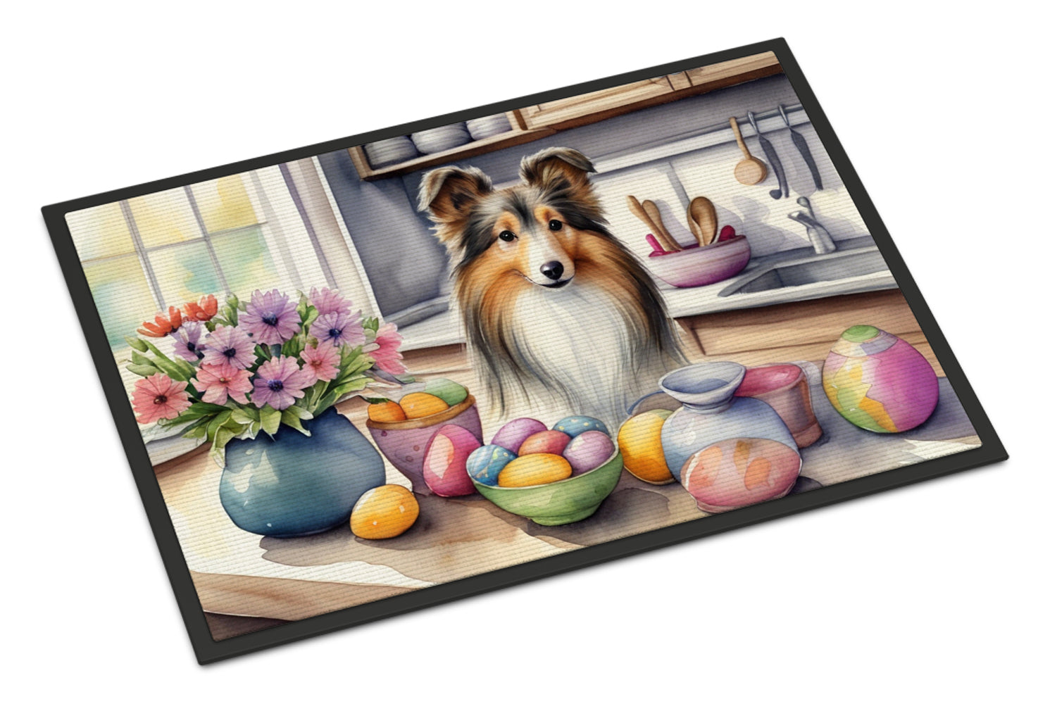 Buy this Decorating Easter Sheltie Doormat