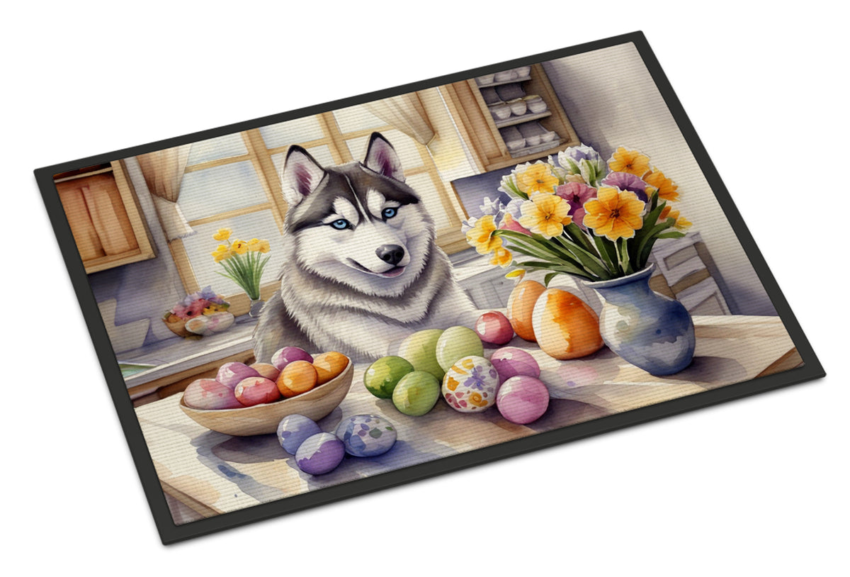 Buy this Decorating Easter Siberian Husky Doormat