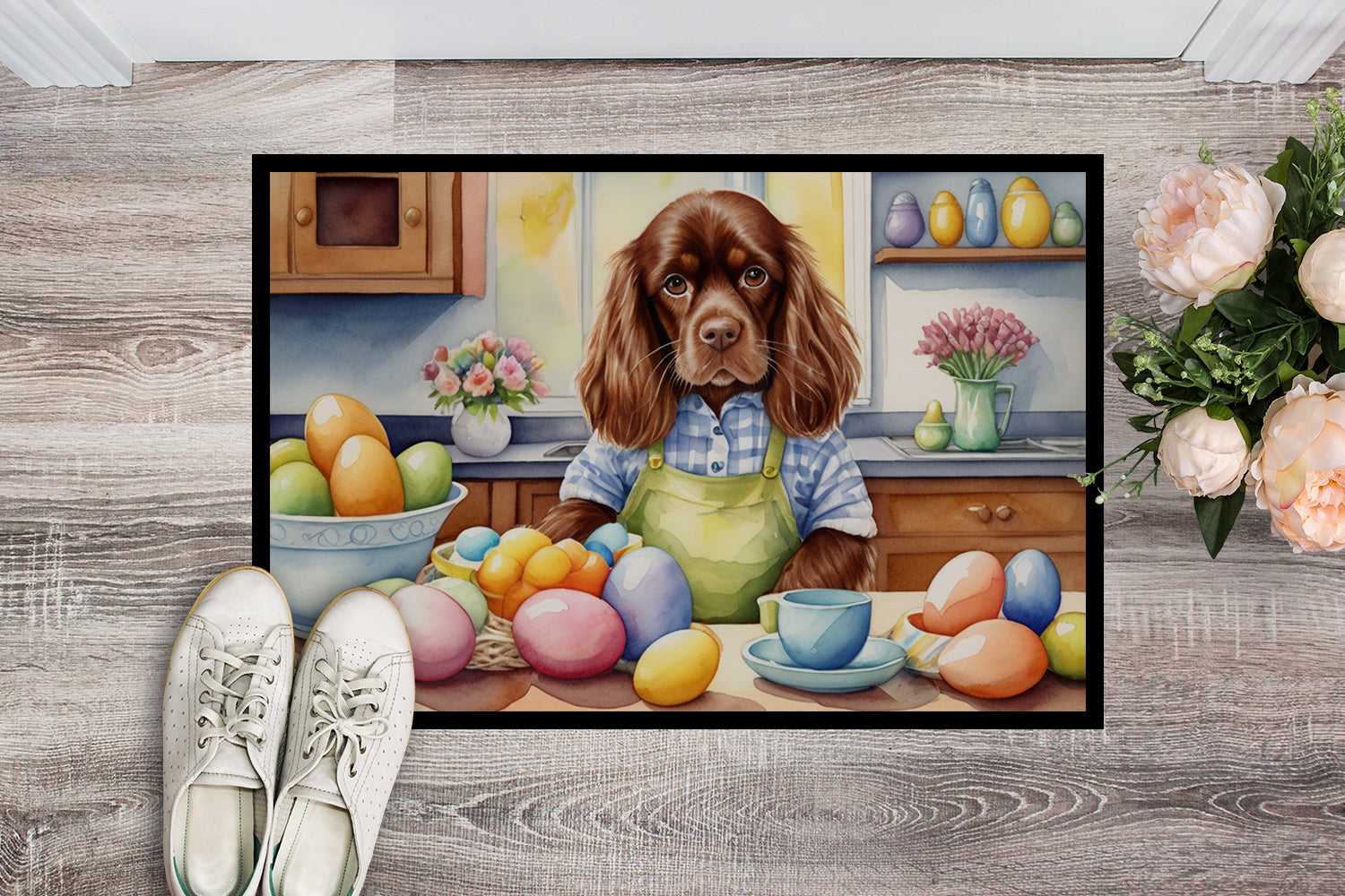 Buy this Decorating Easter Sussex Spaniel Doormat