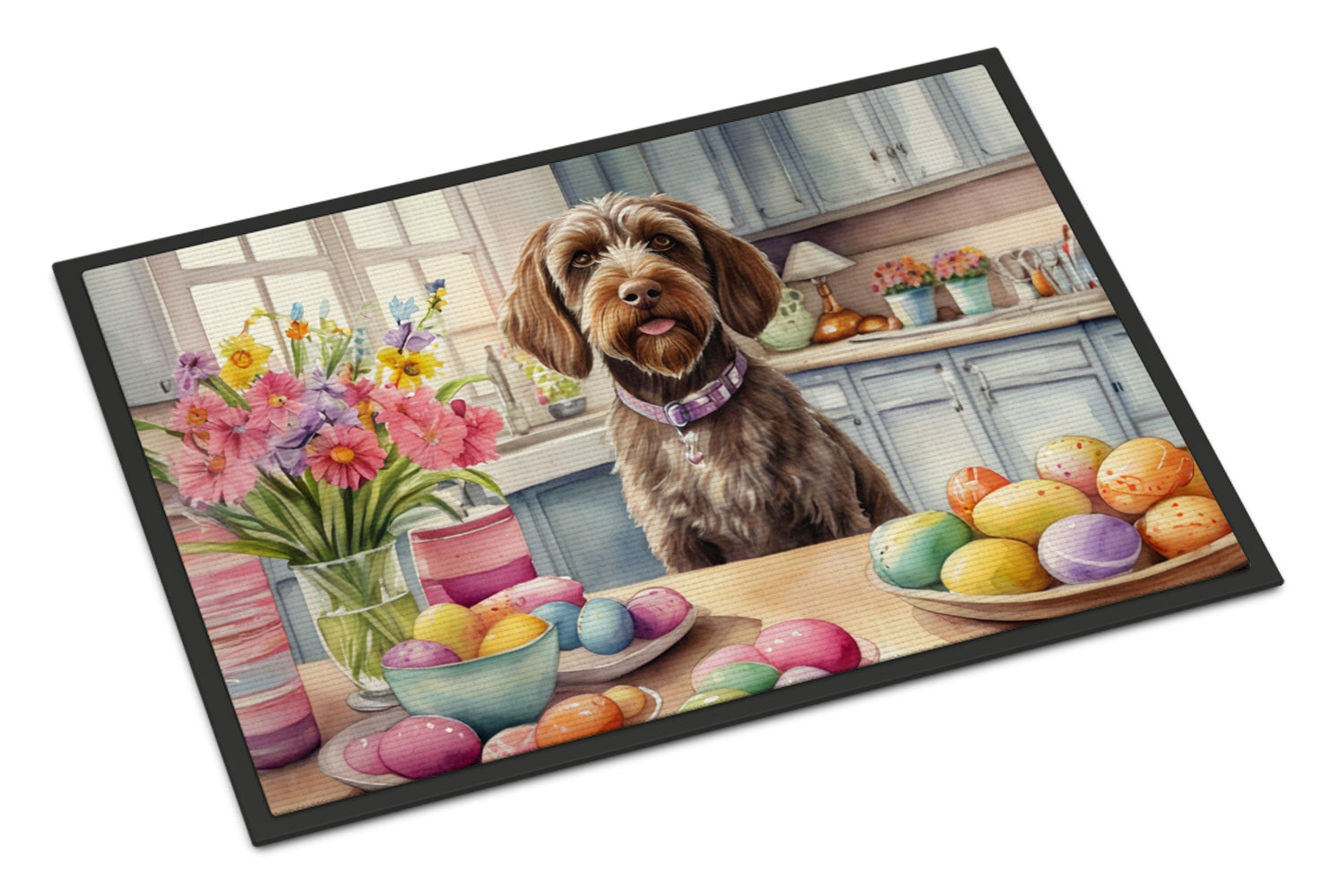 Buy this Decorating Easter Wirehaired Pointing Griffon Doormat