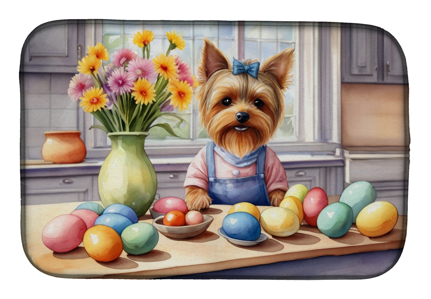 Buy this Decorating Easter Yorkshire Terrier Dish Drying Mat