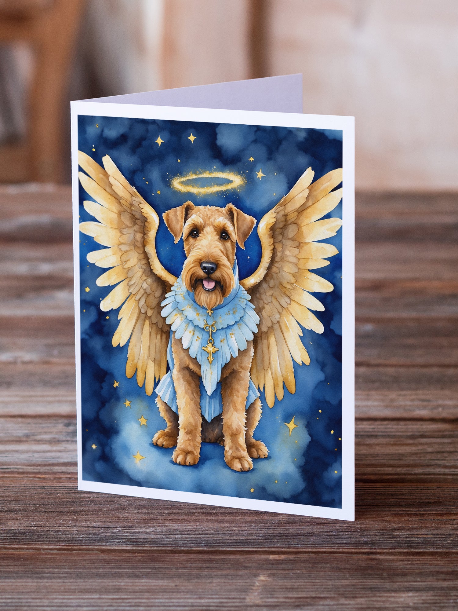 Airedale Terrier My Angel Greeting Cards Pack of 8