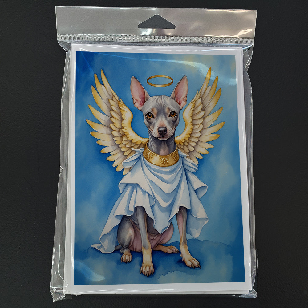 American Hairless Terrier My Angel Greeting Cards Pack of 8