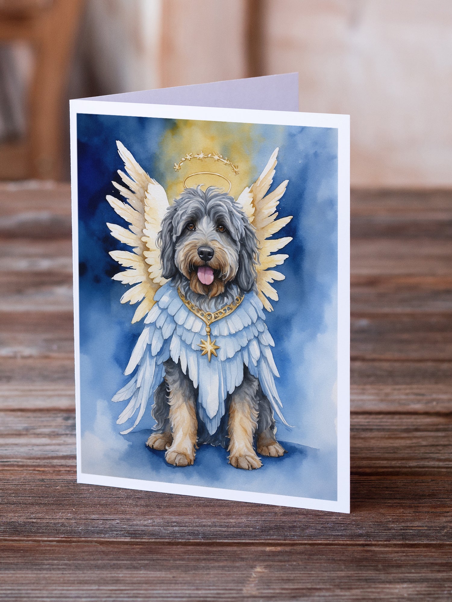 Bergamasco Sheepdog My Angel Greeting Cards Pack of 8