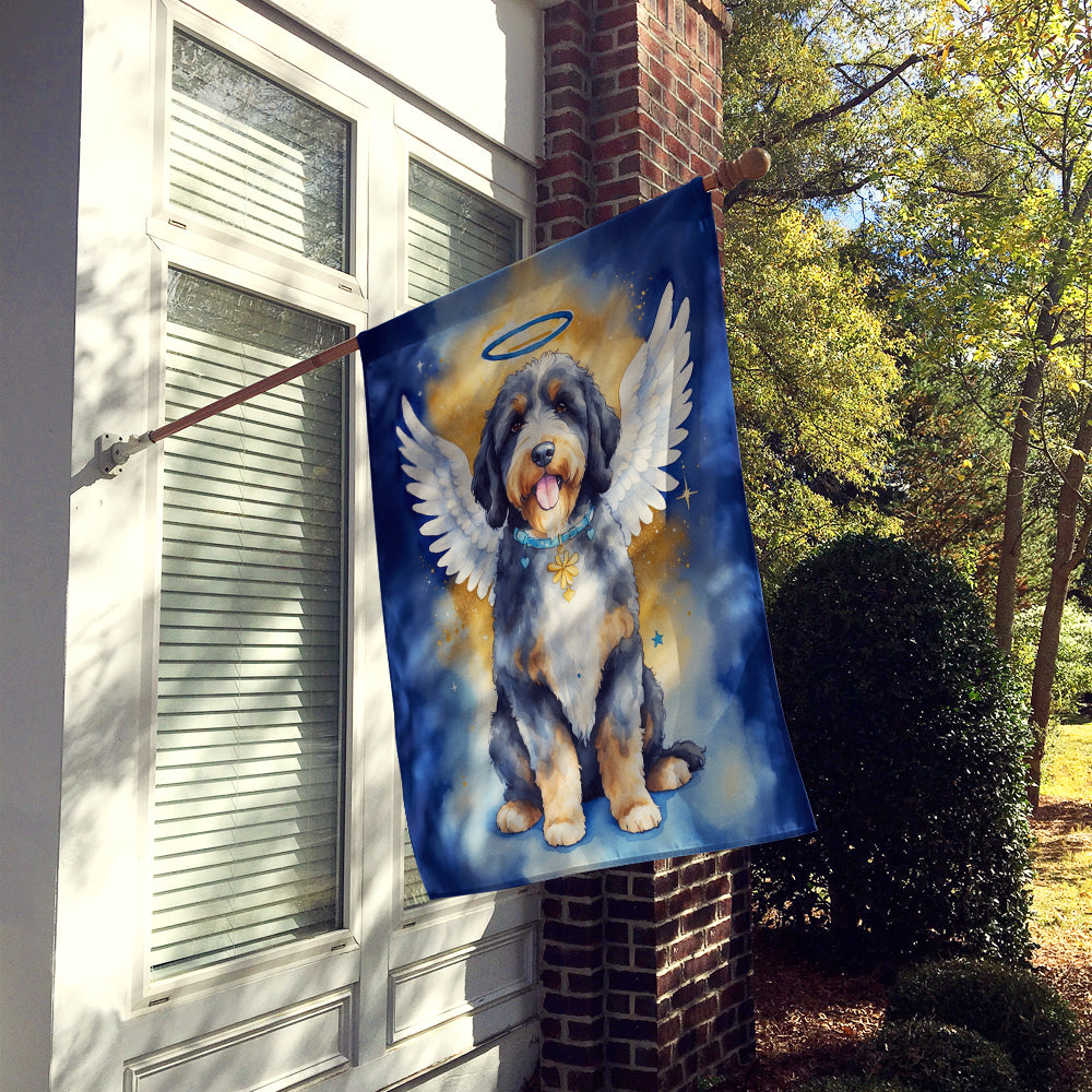 Bernedoodle My Angel House Flag