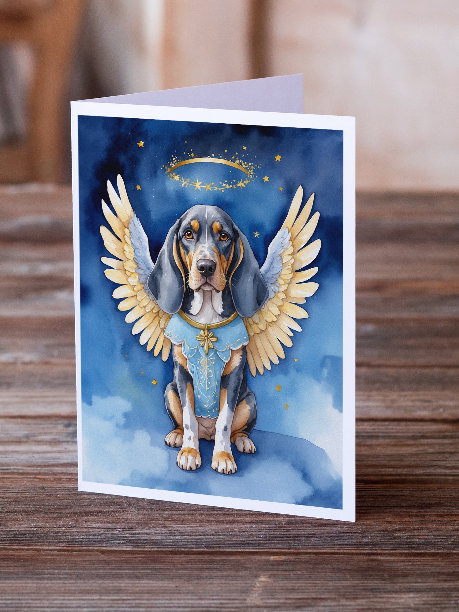 Bluetick Coonhound My Angel Greeting Cards Pack of 8