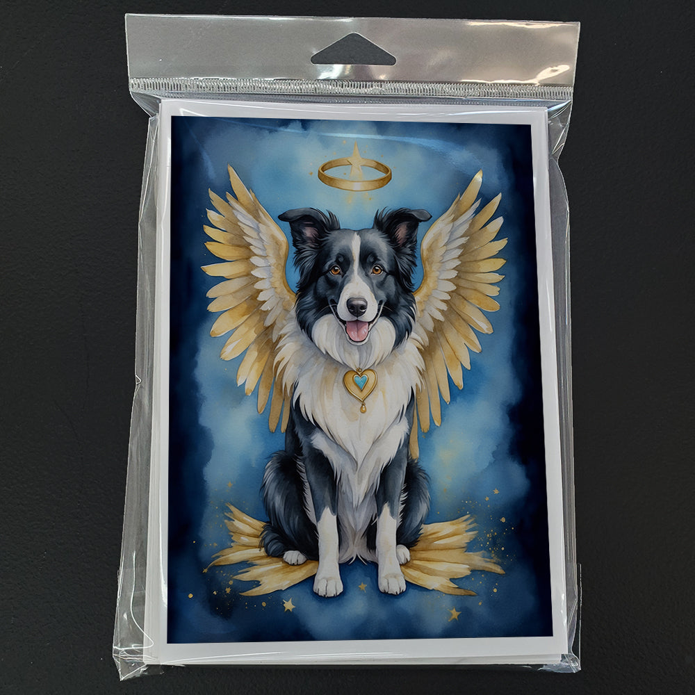 Border Collie My Angel Greeting Cards Pack of 8