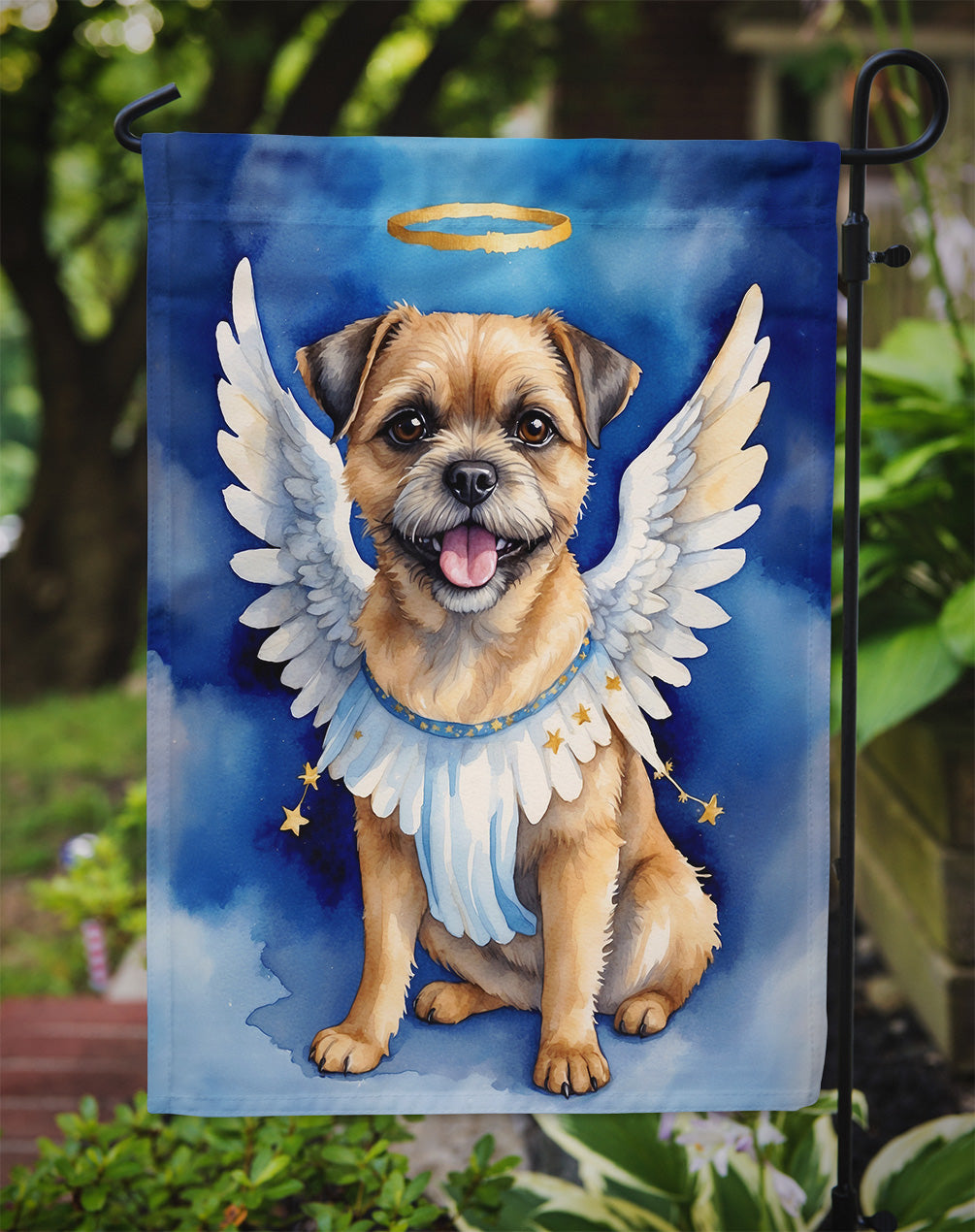 Border Terrier My Angel Garden Flag