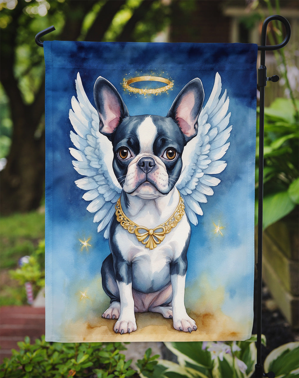 Boston Terrier My Angel Garden Flag