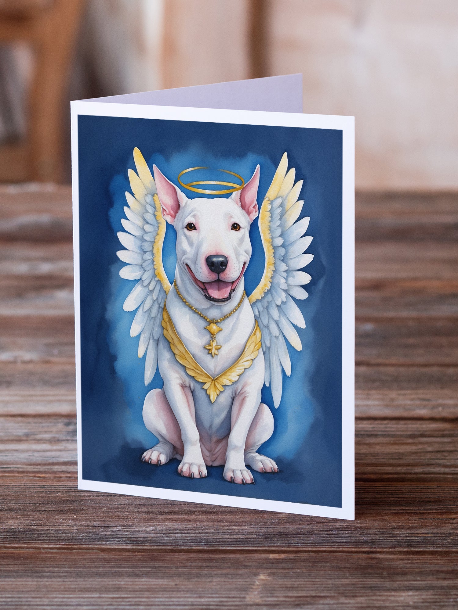 Bull Terrier My Angel Greeting Cards Pack of 8