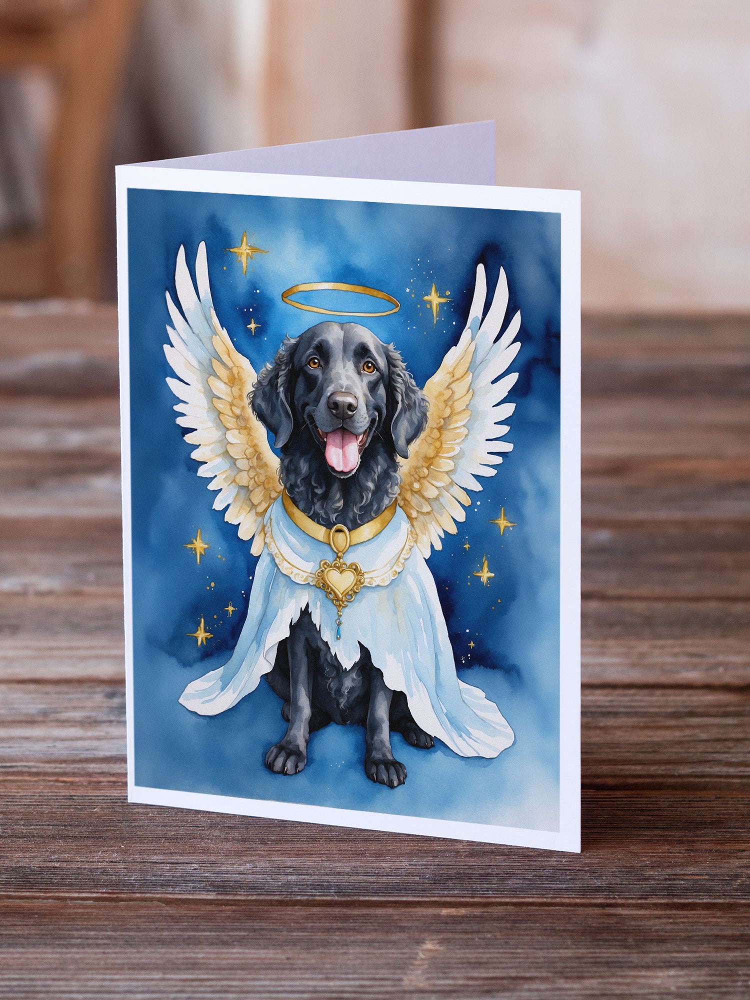 Curly-Coated Retriever My Angel Greeting Cards Pack of 8