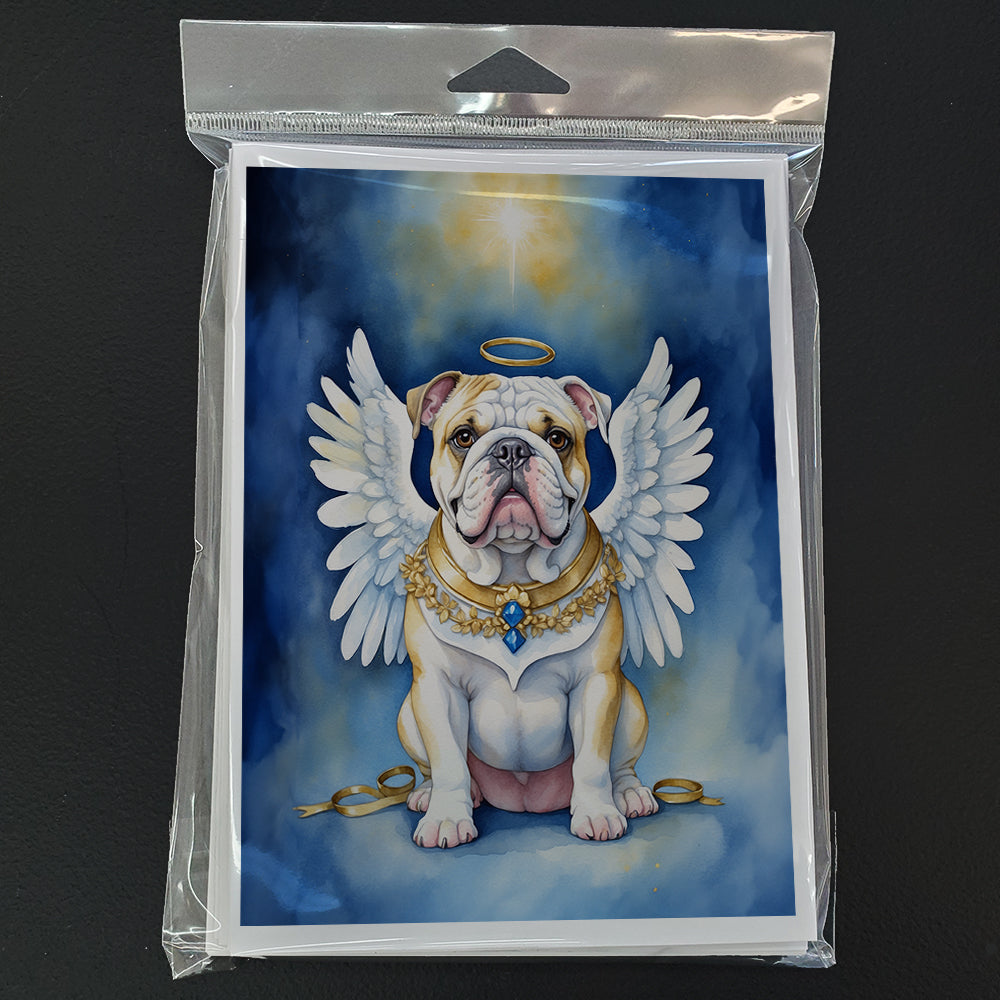 English Bulldog My Angel Greeting Cards Pack of 8