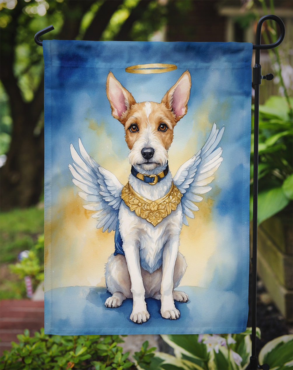 Fox Terrier My Angel Garden Flag