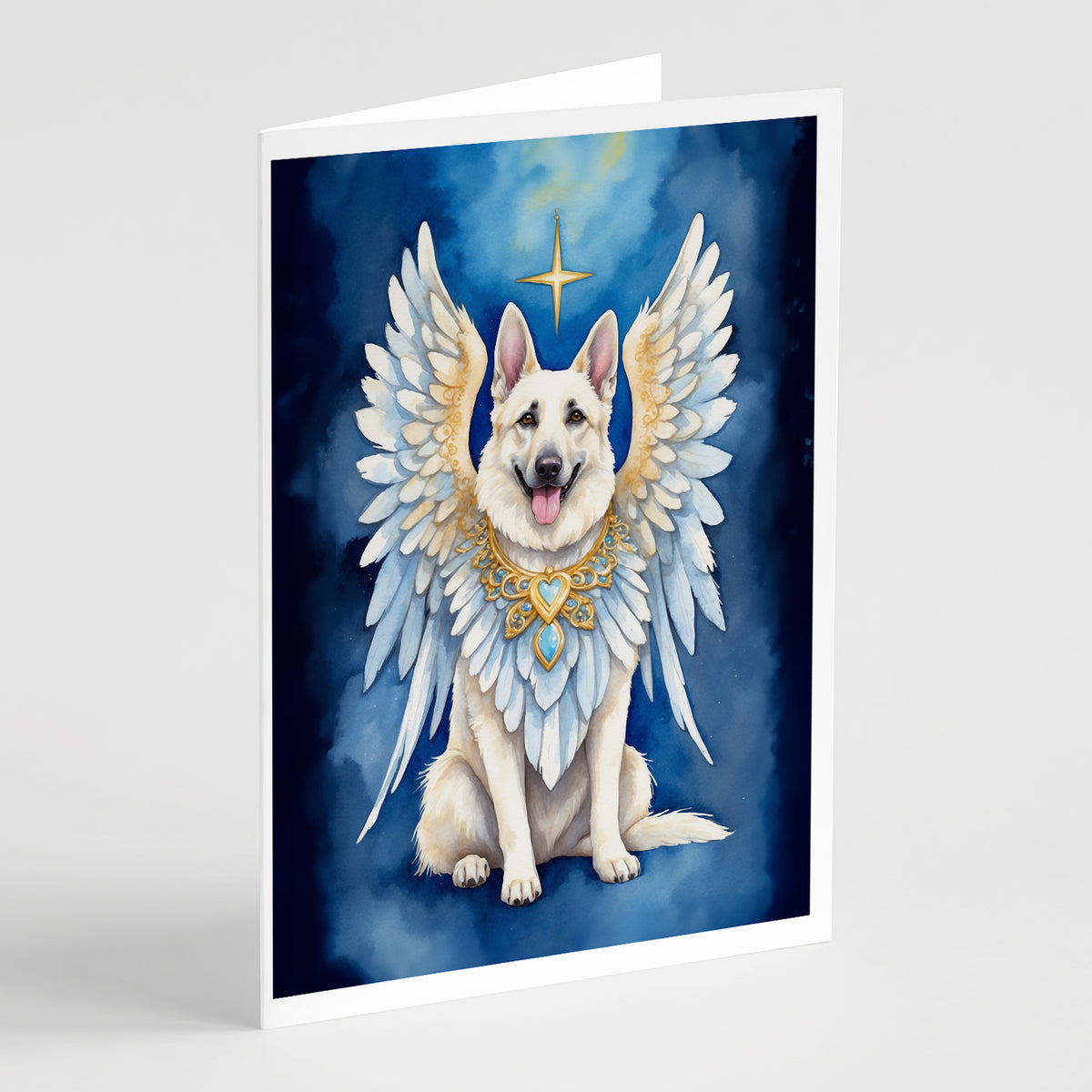 Buy this White German Shepherd My Angel Greeting Cards Pack of 8