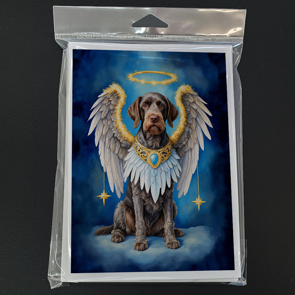 German Wirehaired Pointer My Angel Greeting Cards Pack of 8