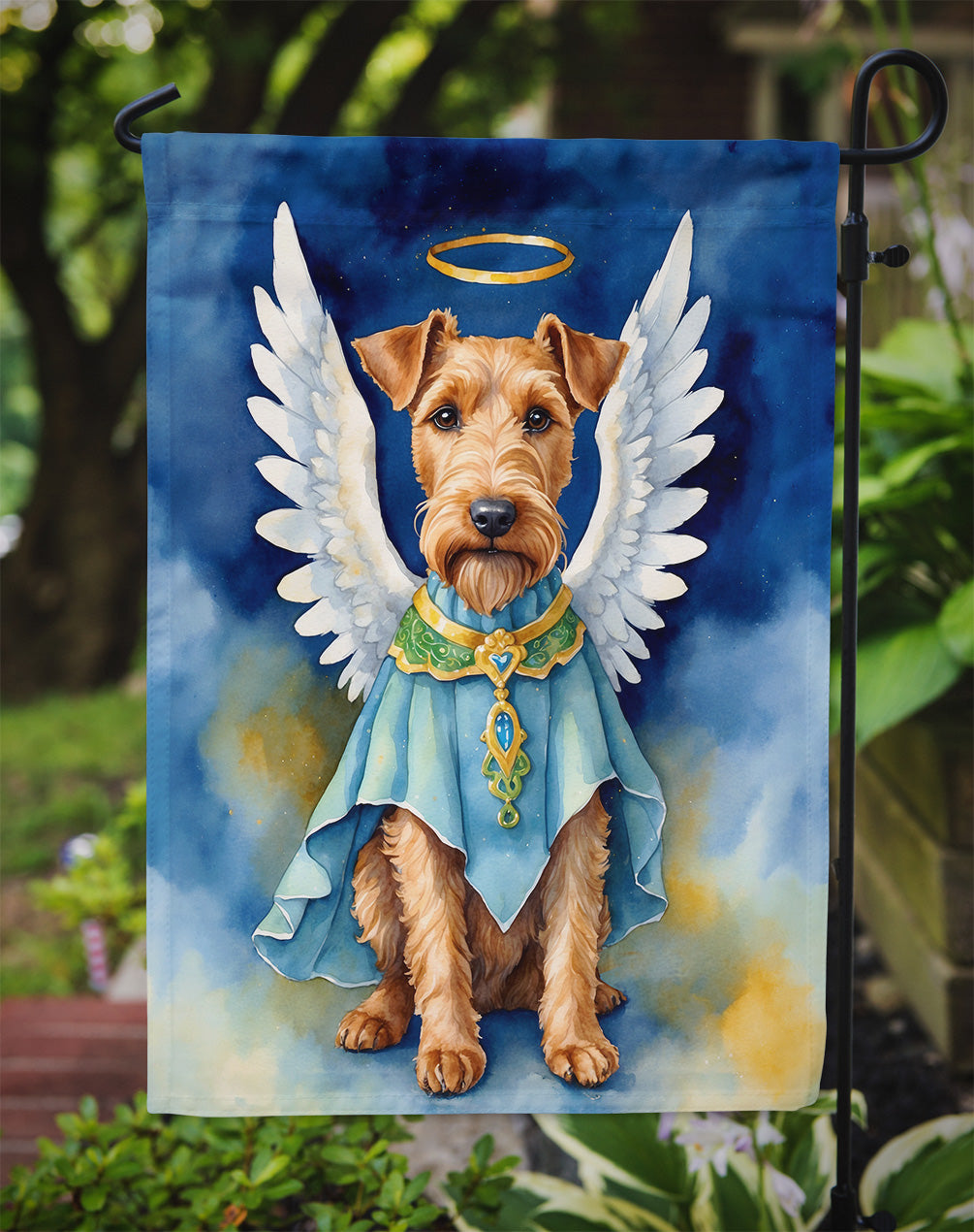 Irish Terrier My Angel Garden Flag