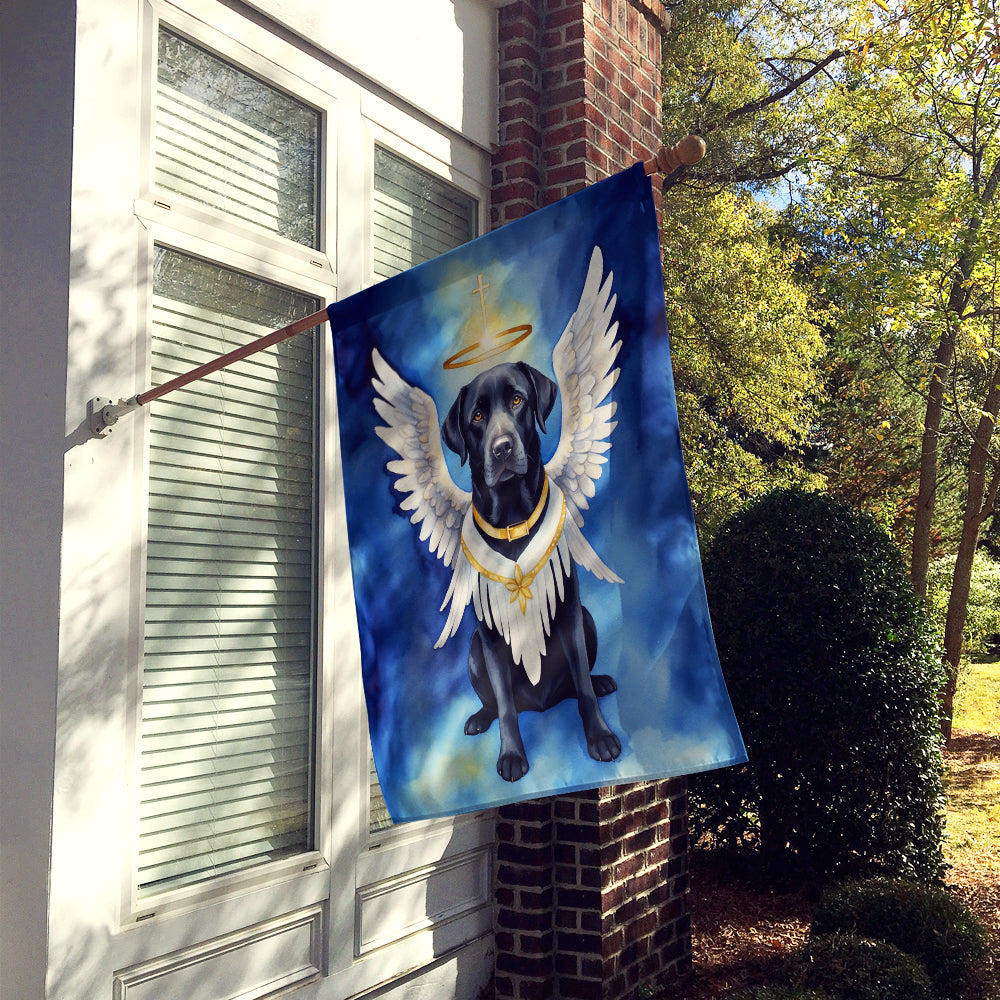 Black Labrador Retriever My Angel House Flag