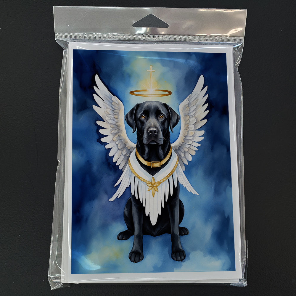 Black Labrador Retriever My Angel Greeting Cards Pack of 8