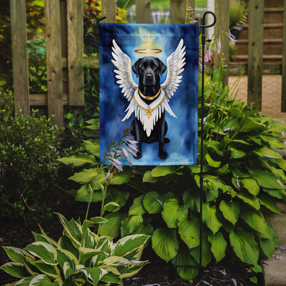 Black Labrador Retriever My Angel Garden Flag