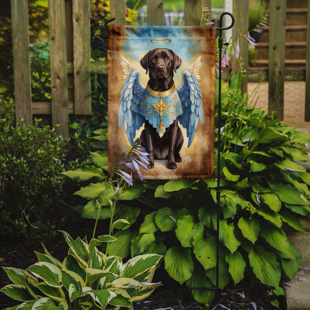 Chocolate Labrador Retriever My Angel Garden Flag