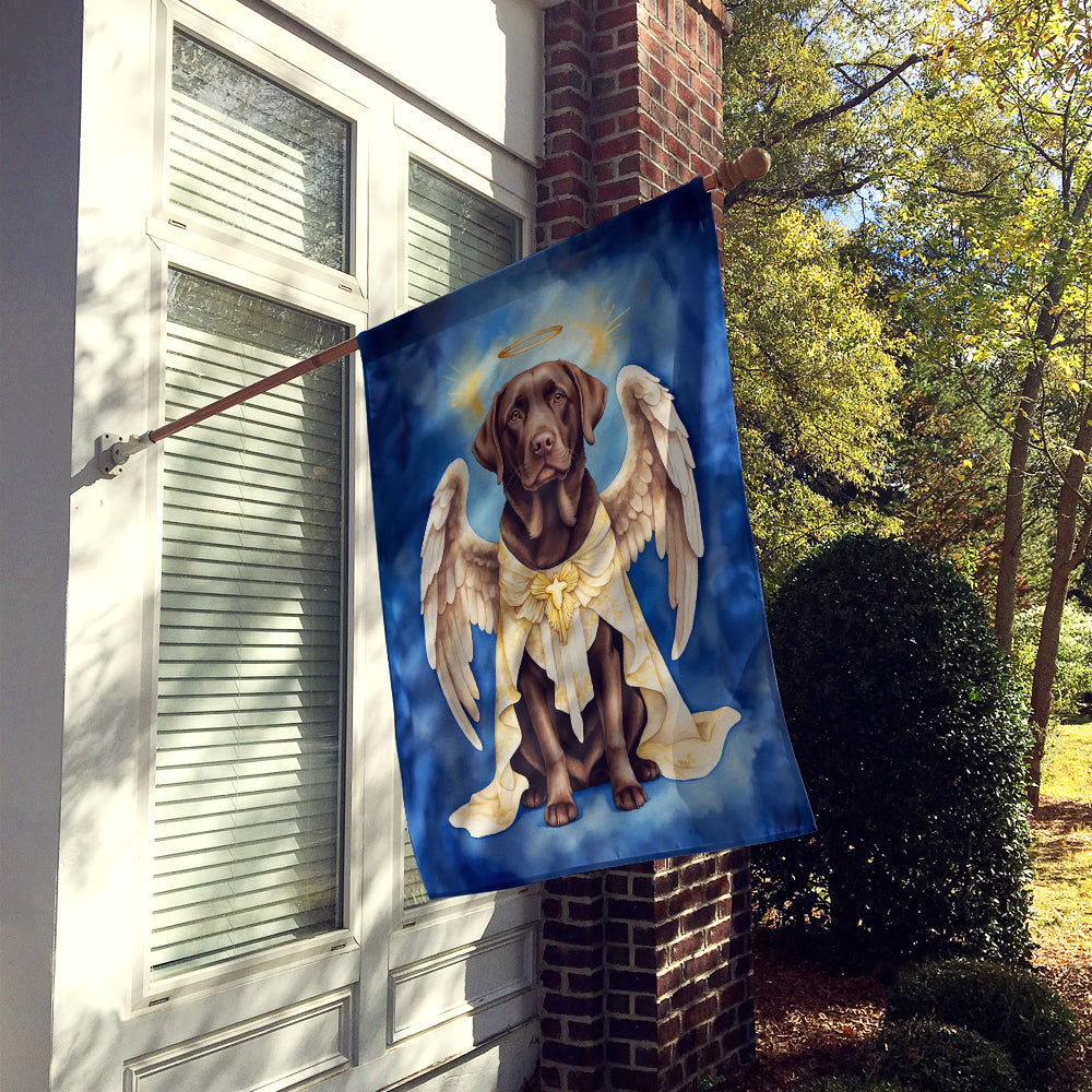 Chocolate Labrador Retriever My Angel House Flag