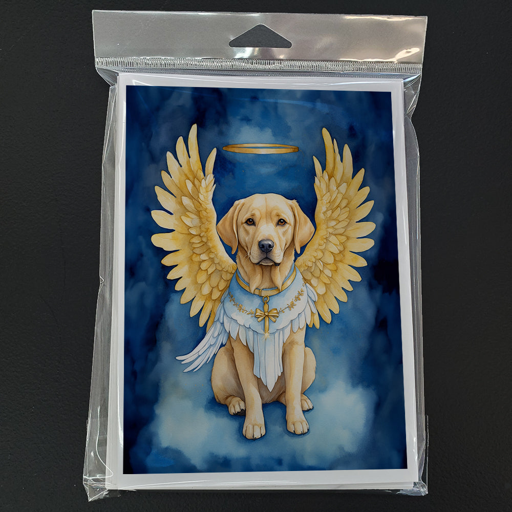 Yellow Chocolate Labrador Retriever My Angel Greeting Cards Pack of 8