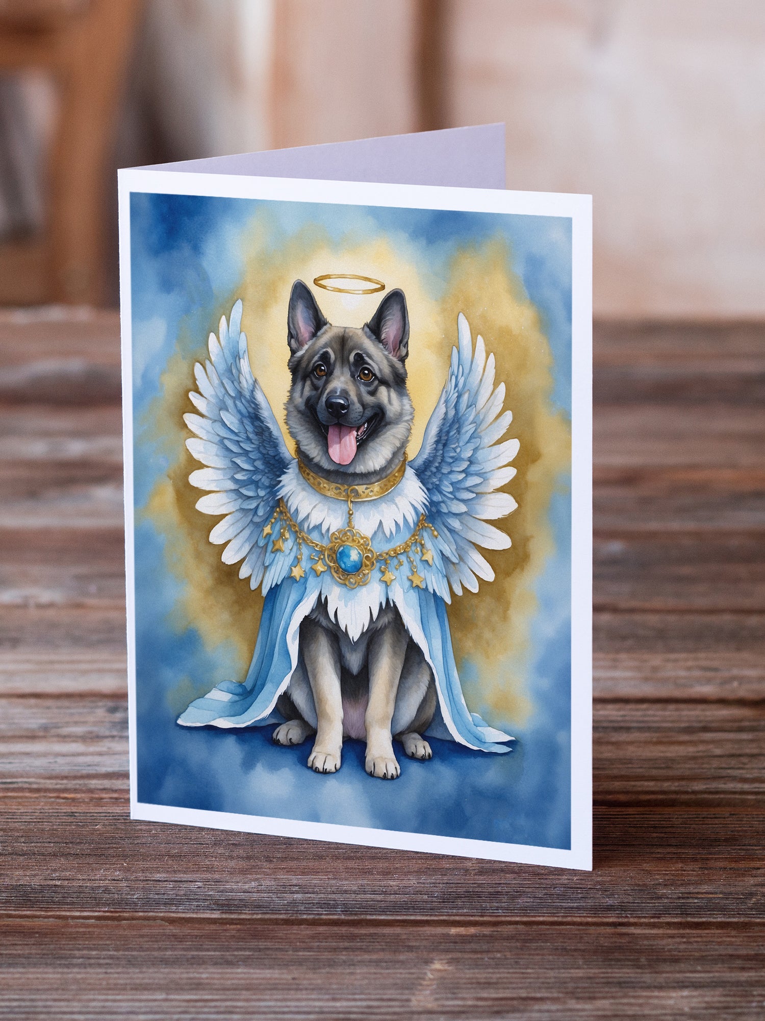 Buy this Norwegian Elkhound My Angel Greeting Cards Pack of 8