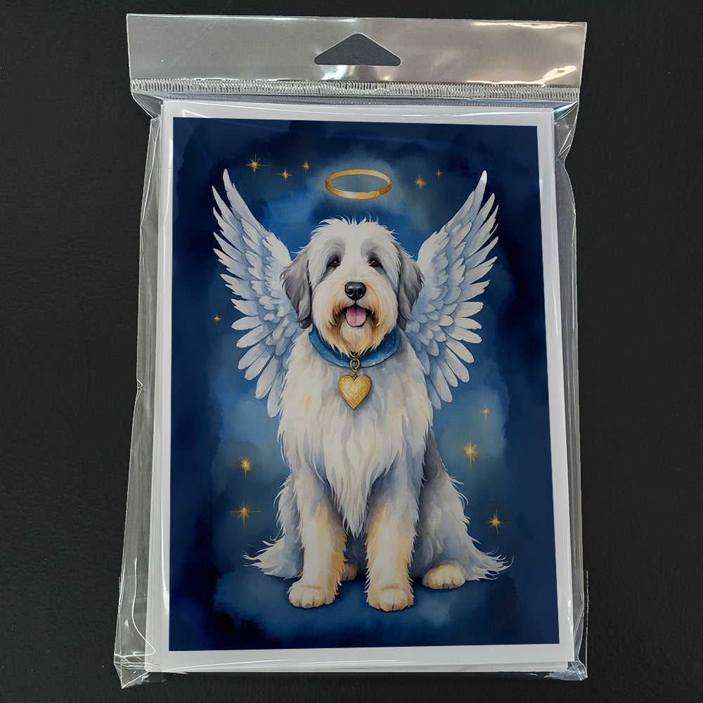 Old English Sheepdog My Angel Greeting Cards Pack of 8