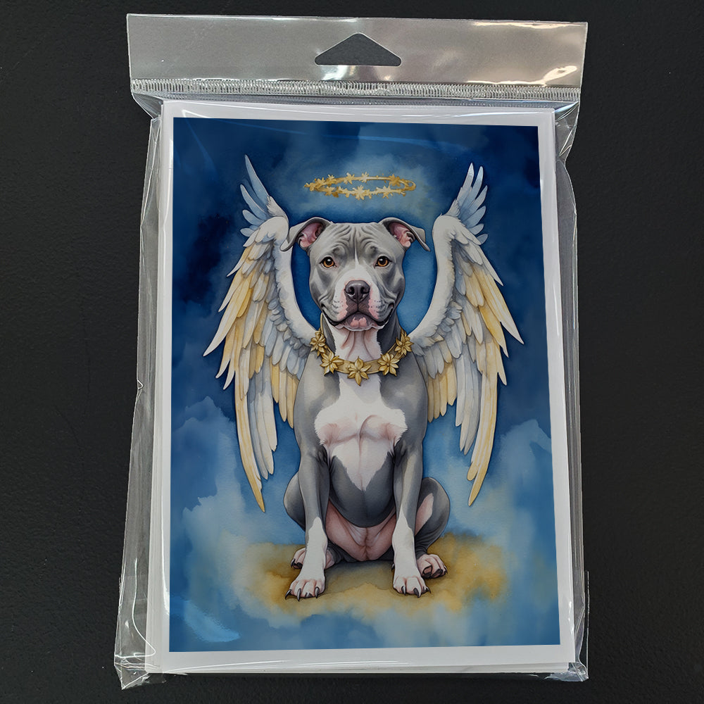 Pit Bull Terrier My Angel Greeting Cards Pack of 8