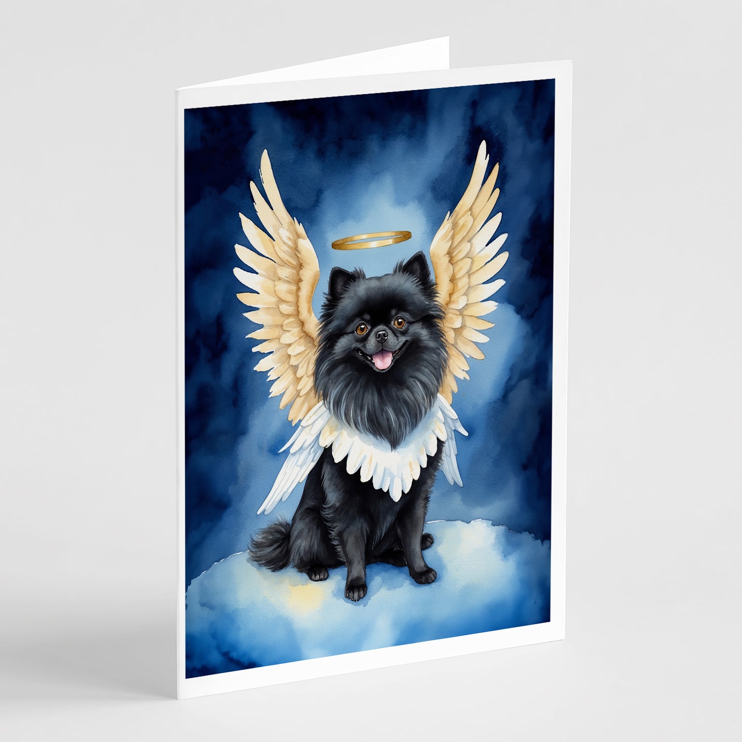 Buy this Black Pomeranian My Angel Greeting Cards Pack of 8