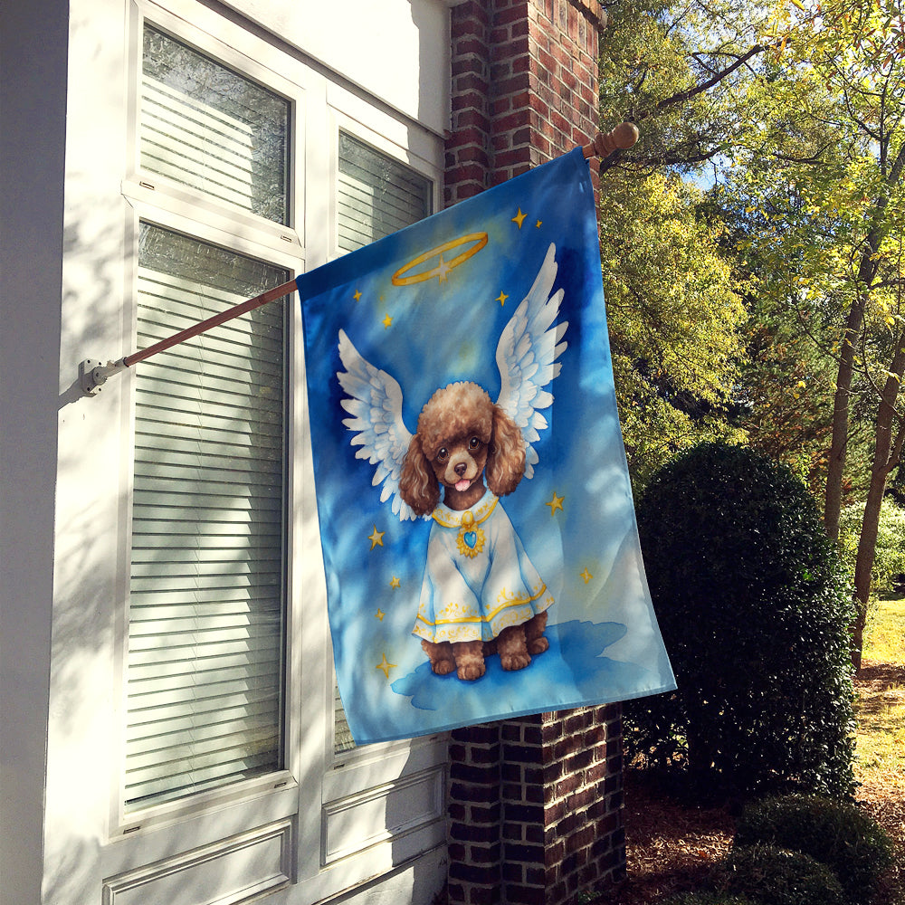 Caroline's Treasures Chocolate Poodle My Angel House Flag