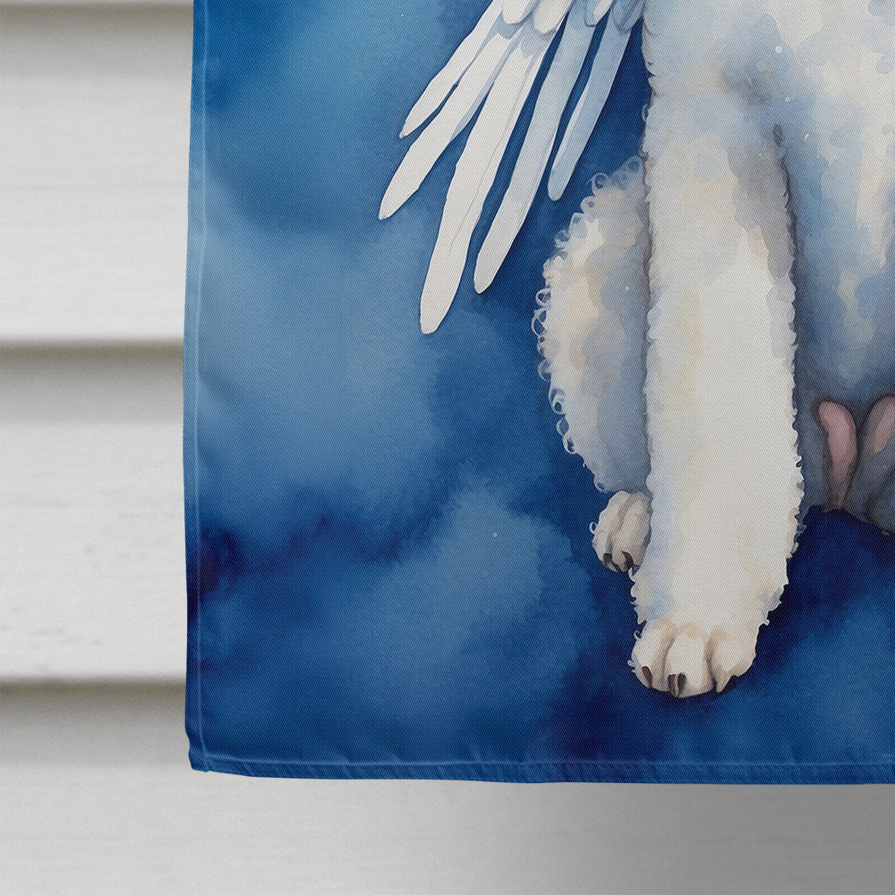 White Poodle My Angel House Flag