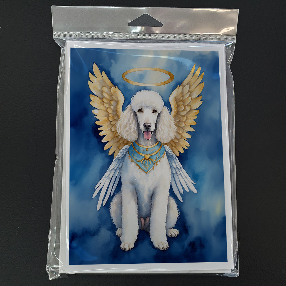 White Poodle My Angel Greeting Cards Pack of 8