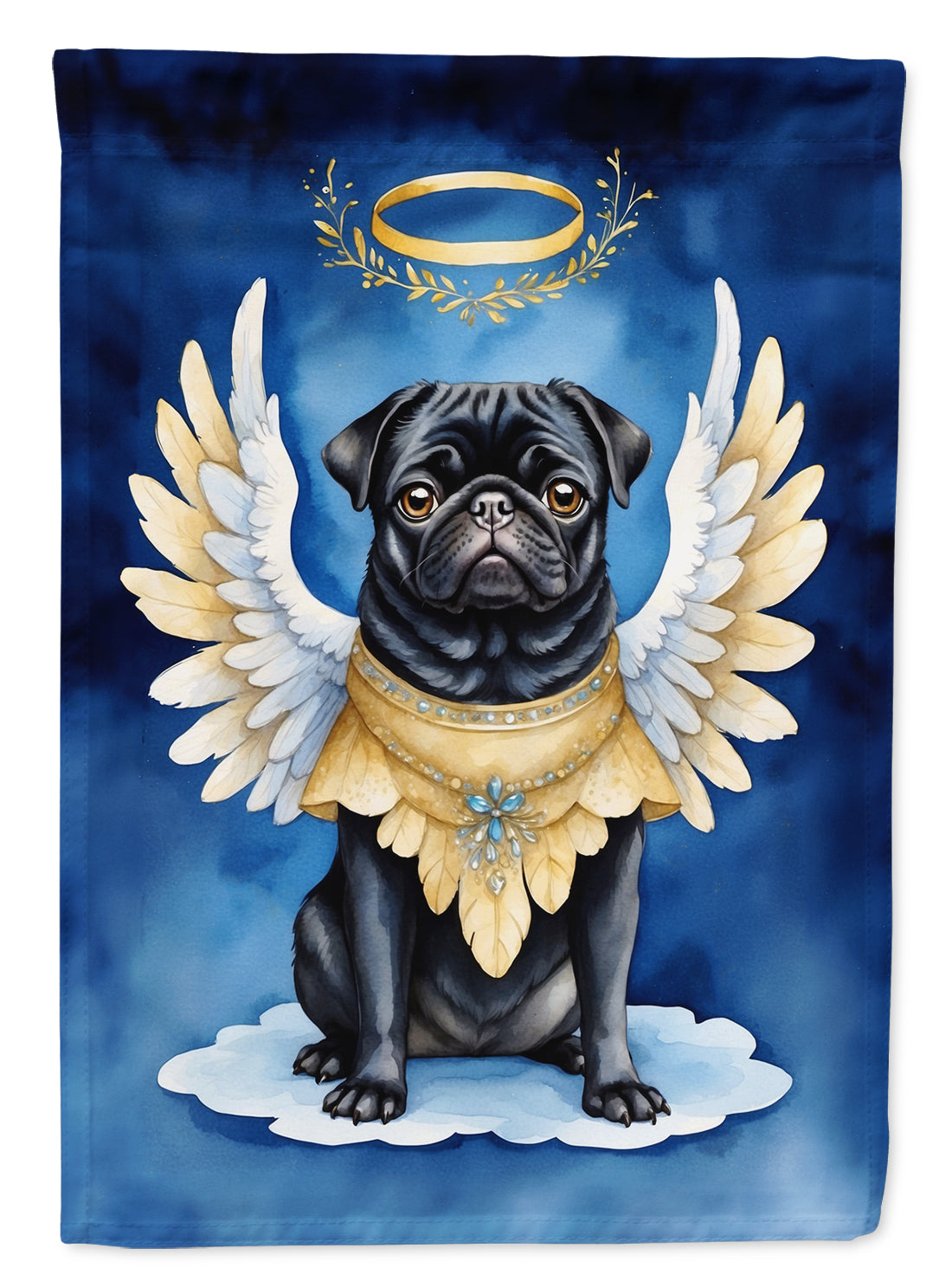 Buy this Black Pug My Angel House Flag