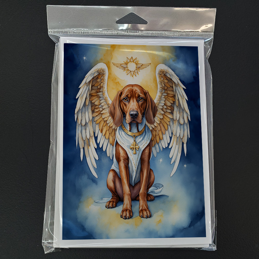 Redbone Coonhound My Angel Greeting Cards Pack of 8