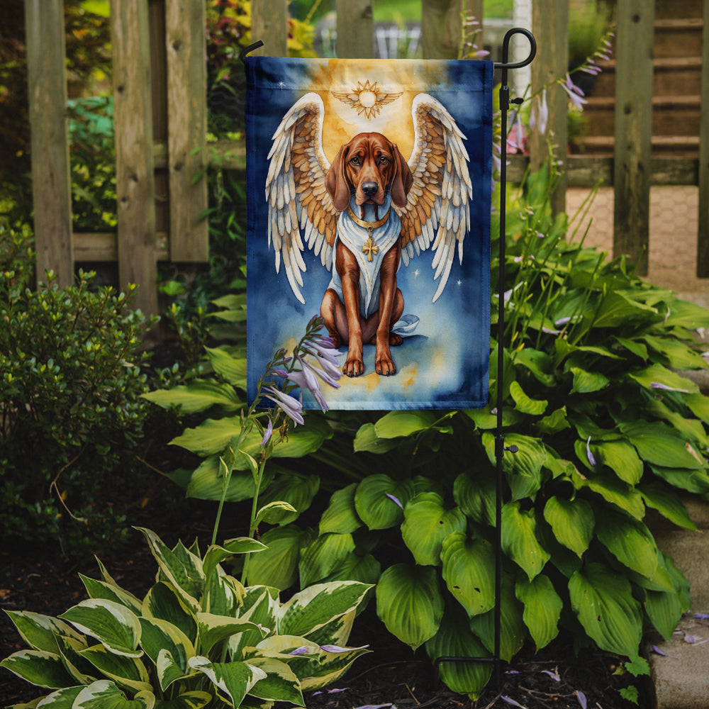 Redbone Coonhound My Angel Garden Flag