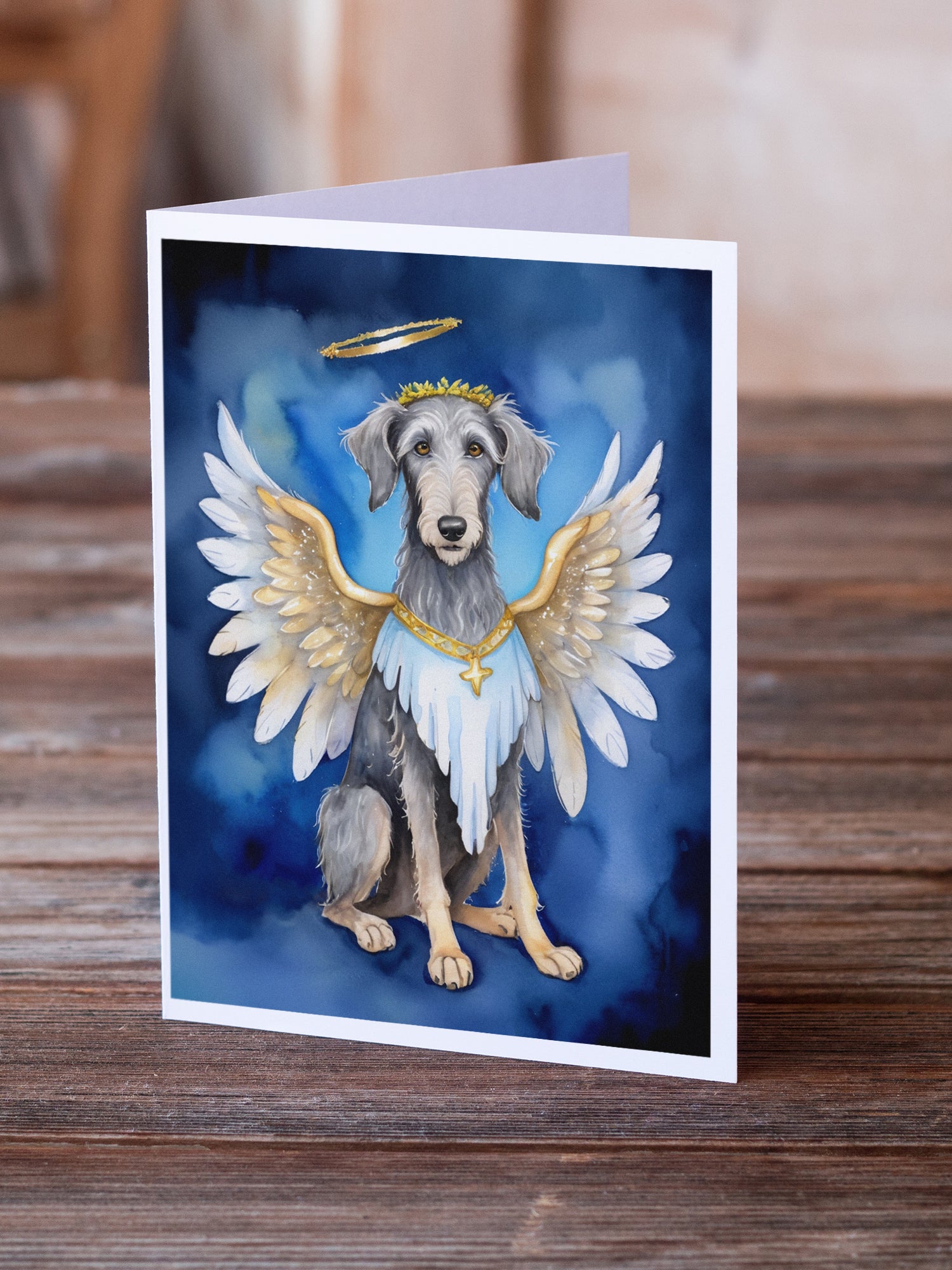 Scottish Deerhound My Angel Greeting Cards Pack of 8